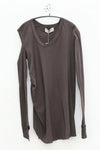 marc le bihan off shoulder skirt 2852 E23 MOKA